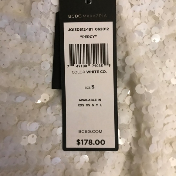 white sequin BCBG skirt -size small - Picture 2 of 2
